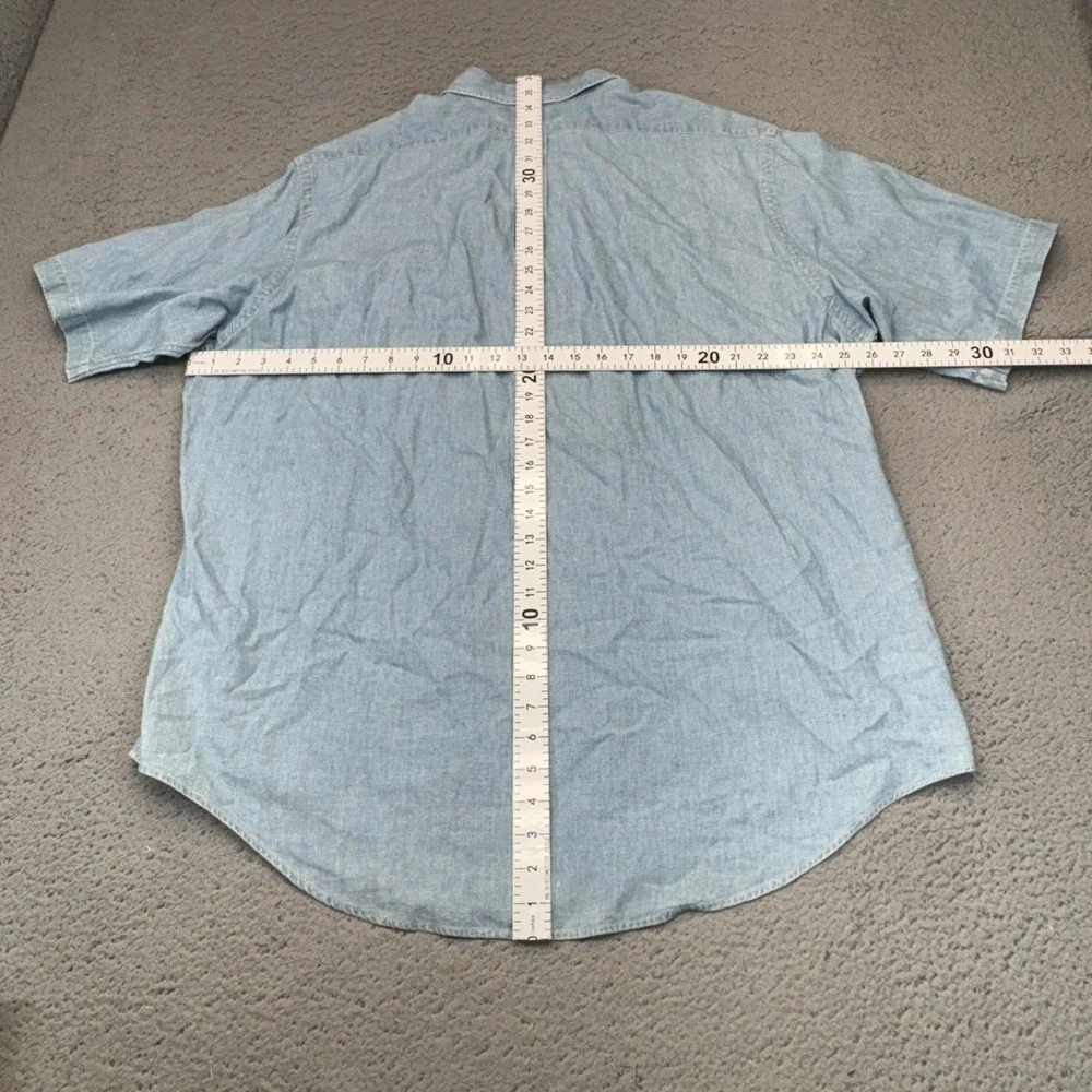 Polo Ralph Lauren Chambray Shirt Mens XXL Blue Button Down Denim Pony Preppy